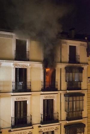 Incendio di un'abitazione